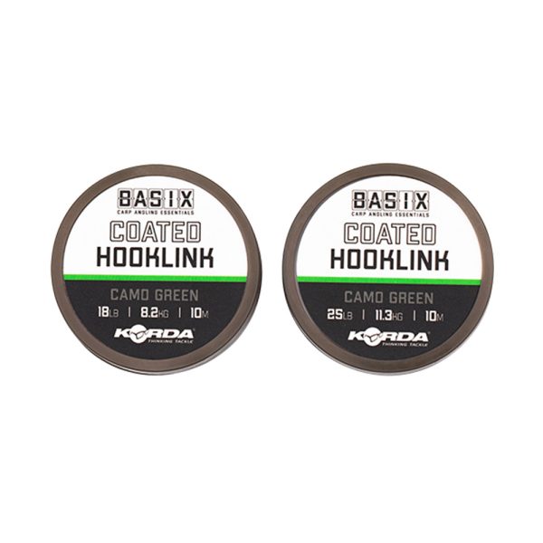 Korda Basix Coated Hooklink Coated Leader Line 25lb 10m