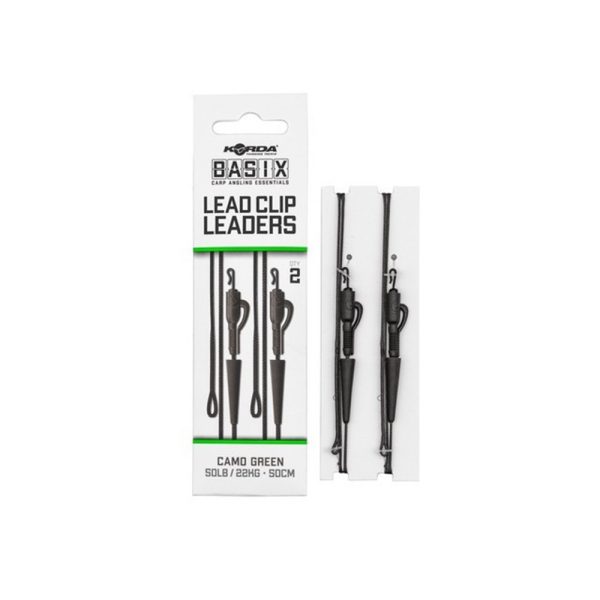 Korda Basix Lead Clip Pre-Tied Boilie Rig 50cm 2pcs