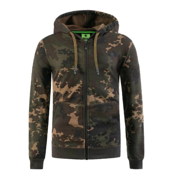 Korda Zipper Dark Kamo Hooded Sweatshirt M
