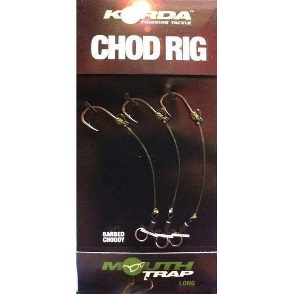 Korda Chod Rig Long Barbed Size 8 - prebaited CHOD hook leader