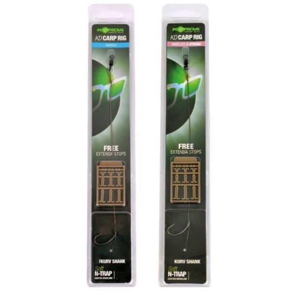 Korda N-Trap KD Rig Size 6 Kurv B 30lb- prebaited bait hook