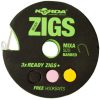 Korda Ready Zigs 8 (240cm) size 10 - pre-tied carp ZIG hooklink