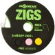 Korda Ready Zigs 8 (240cm) size 10 - pre-tied carp ZIG hooklink