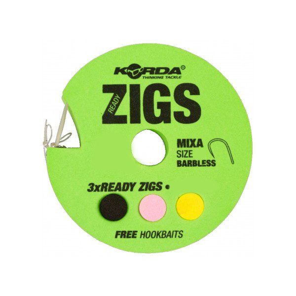 Korda Ready Zigs 12 (360cm) Barbless size 10 - pre-tied carp ZIG hooklink