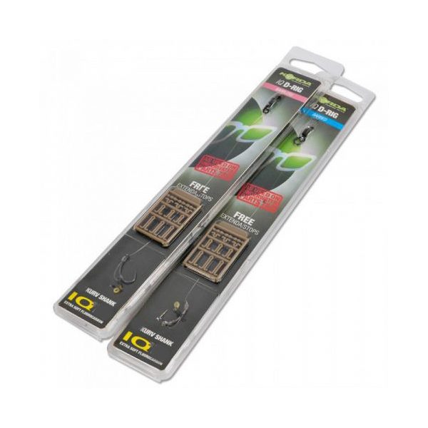 Korda IQ D Rig Size 2 Kurv 20lb - pre-tied carp hook