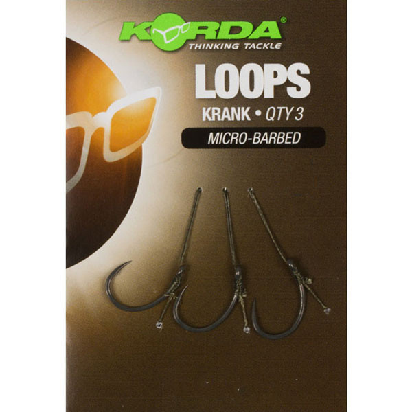 Korda Loop Rigs Size 8 Krank 18lb - pre-tied bait hook