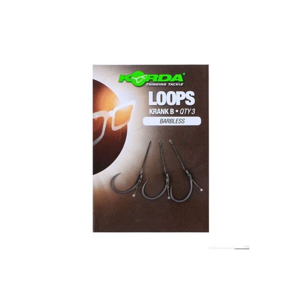 Korda Loop Rigs Size 6B DF Wide Gape 18lb - pre-rigged bait hook