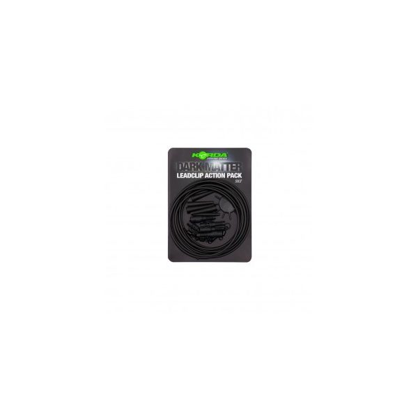 Korda Dark Matter Action Pack Silt - lead clip set in mud colour