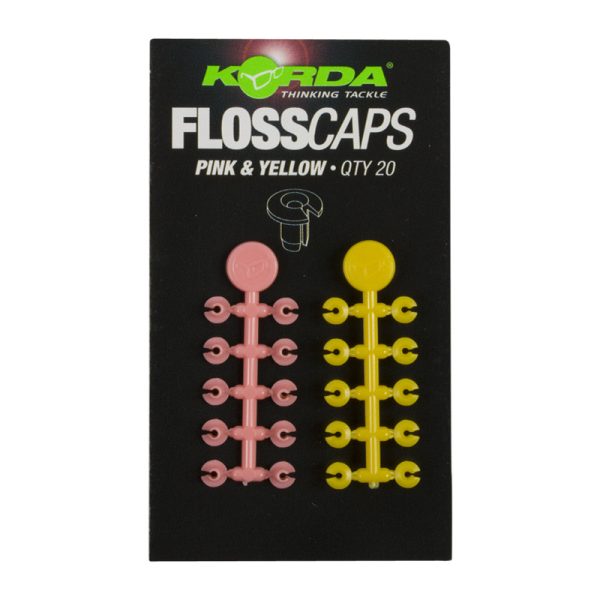 Korda Floss Caps Pink/Yellow - boilie stopper