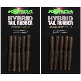   Korda Hybrid Tail Rubber Gravel/Clay - tail rubber for lead clip