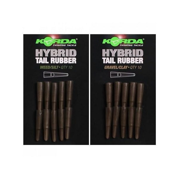 Korda Hybrid Tail Rubber Weed/Silt - rubber hook for lead clip