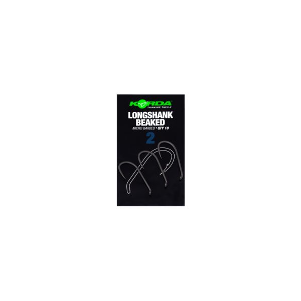 Korda Longshank Beaked 2 Ears, Bearded Bojlis Hook 10pcs