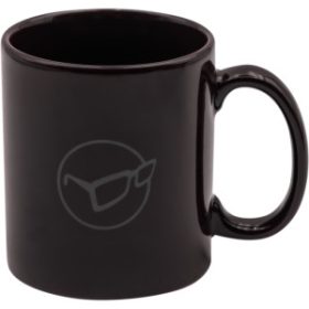 Korda - Mug Glasses Logo Black - mug with black glasses logo