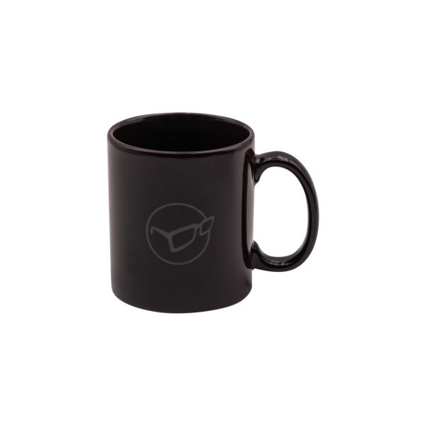 Korda - Mug Glasses Logo Black - mug with black glasses logo