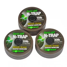   Korda N-Trap Semi Stiff 30lb Weedy Green - carp hooklink line