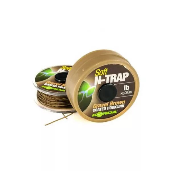 Korda N-Trap Soft 20lb Gravel Brown - carp hooklink line