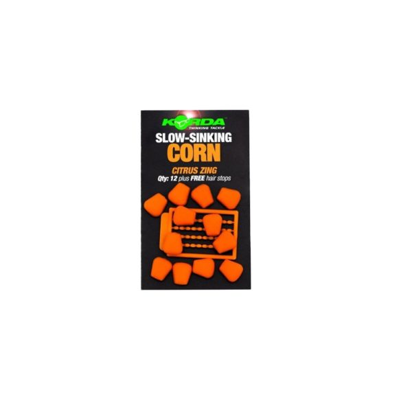 Korda Slow Sinking Corn Citrus Zing Orange Rubber Corn
