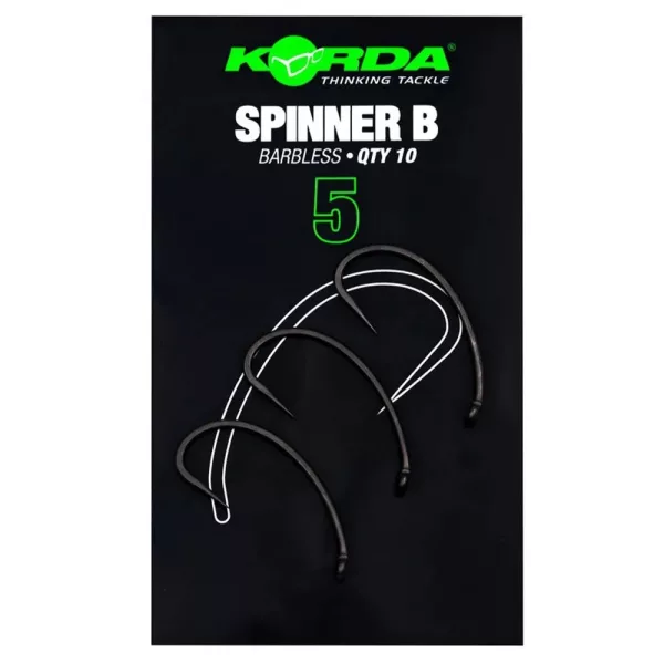Korda Spinner B 5 Eyed, Barbed Boilie Hook 10pcs