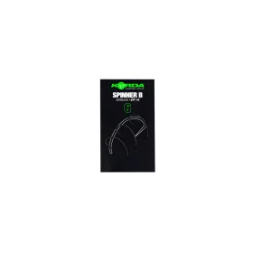 Korda Spinner B Hook 6 Eyed, Barbless Boilie Hook 10pcs
