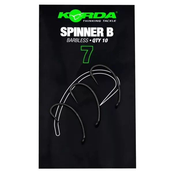 Korda Spinner B 7 Eyed, Barbed Boilie Hook 10pcs
