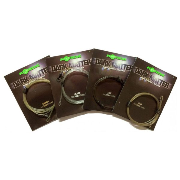 Korda Dark Matter Leader Ring Swivel 40lb Clear Pre-tied Boilie Rig
