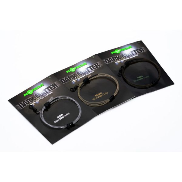 Korda Dark Matter Leader Ring Swivel Weed Pre-Tied Boilie Rig 50cm