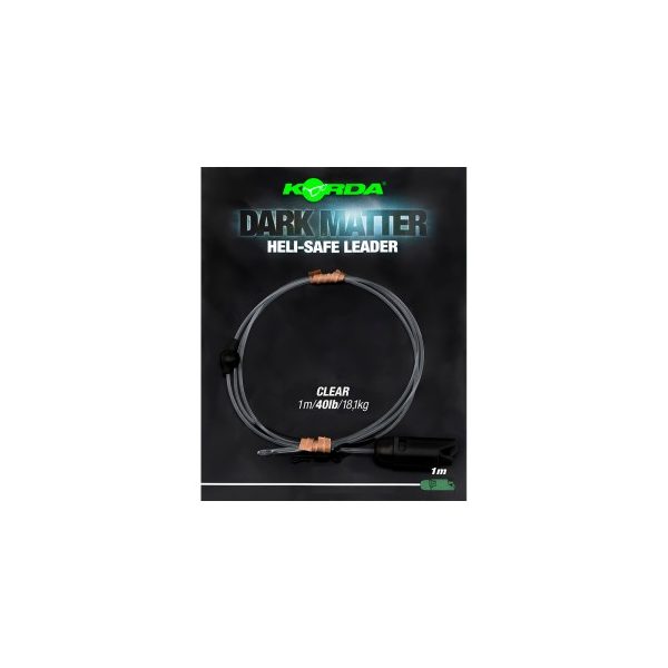 Korda - Dark Matter Leader Heli Safe Gravel 40lb 1m gravel-colored helicopter rig leader