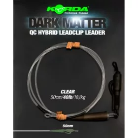   Korda - Dark Matter Leader QC Hybrid Clip Clear quick-release transparent leader