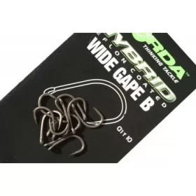 Korda Wide Gape Barbless 2 Eyed, Barbless Hook 10pcs