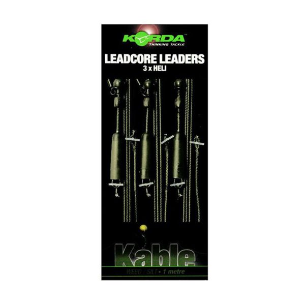 Korda Leadcore Heli Weed/Silt Pre-Tied Boilie Rig 3pcs
