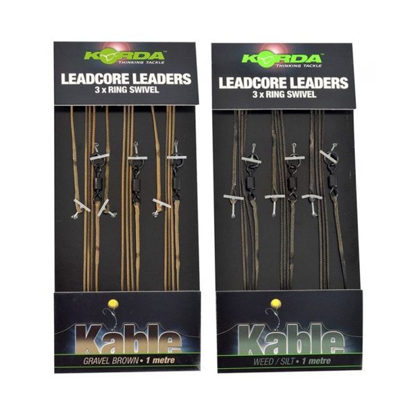 Korda Leadcore Ring Swivel Weed/Silt Pre-Tied Boilie Rig 3pcs