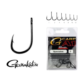 Gamakatsu 10 Barbed, Spaded Black Feeder Hook 25pcs