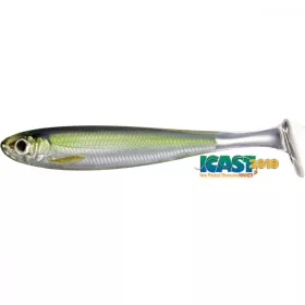   Livetarget Slow-Roll Shiner Paddle Tail Silver/Green 8.5cm Soft Bait 4pcs