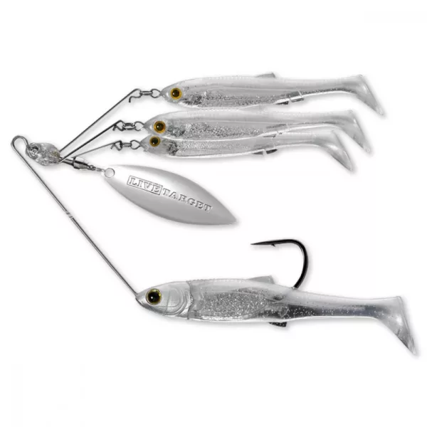 Livetarget Minnow Spinner Rig Pearl White/Silver Small 11gr Spinnerbait