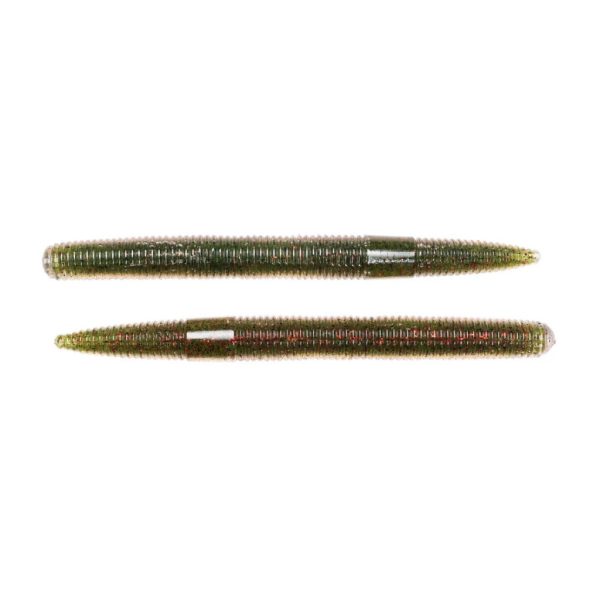 Livetarget Stick Worm Green-Red 10.2cm Worm Profile 8pcs