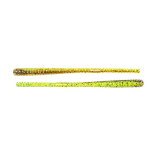Livetarget Finesse Worm Chartreuse-Brown 11.4cm Worm Imitation 10pcs