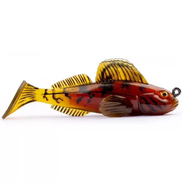 LiveTarget Goby Paddletail Rigged Green-Red 8.4cm 12gr Sinking Soft Lure