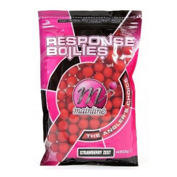 Mainline Shelf Life Boilies Strawberry Zest 15 mm 450 g.r - bait boilies