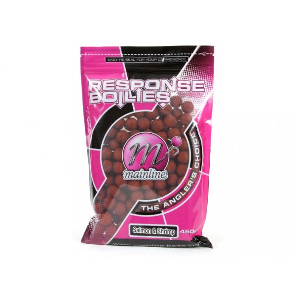 Mainline Shelf Life Boilies Salmon & Shrimp 15 mm 450 g.r - bait boilies