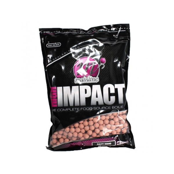 Mainline High Impact Boilies Salty Squid- 15mm - 3 kg - feeding boilies