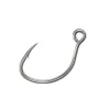 Mustad Ruthless In-Line Titan Steel 1/0 Eyed, Barbed Hook 6pcs