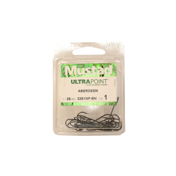 Mustad Aberdeen BN 4 Eyed, Barbed Hook 12 pcs