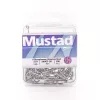 Mustad O'Shaughnessy Stainless Steel 2 Eyed, Barbed Hook 25pcs