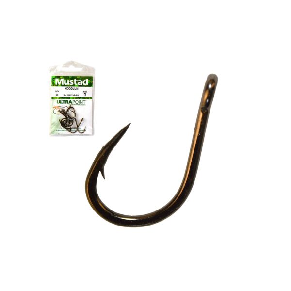 Mustad Hoodlum Live Bait 4 Eyed, Barbed Hook 10pcs