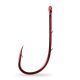 Mustad Red Baitholder Hook 2/0 7pcs Bearded Bass Hook with ears