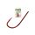 Mustad Red Baitholder 1/0 Eyed, Barbed Hook 8pcs