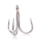 Mustad Un Inline Treble 5X Strong Titan Steel 3/0 Treble Hook 4pcs