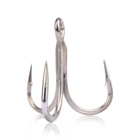   Mustad Un Inline Treble 5X Strong Titan Steel 7/0 Treble Hook 2pcs