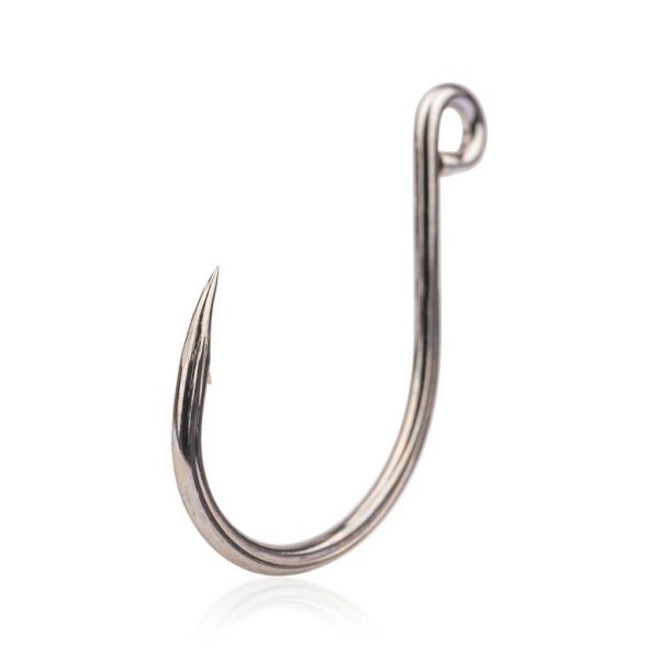 Mustad Kaiju In-Line Titan Steel 1 Eared, Bearded Single Spined Predator Hook 10pcs