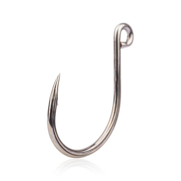 Mustad Kaiju In-Line Titan Steel 2 Ears, Bearded Single Tip Predator Hook 10pcs
